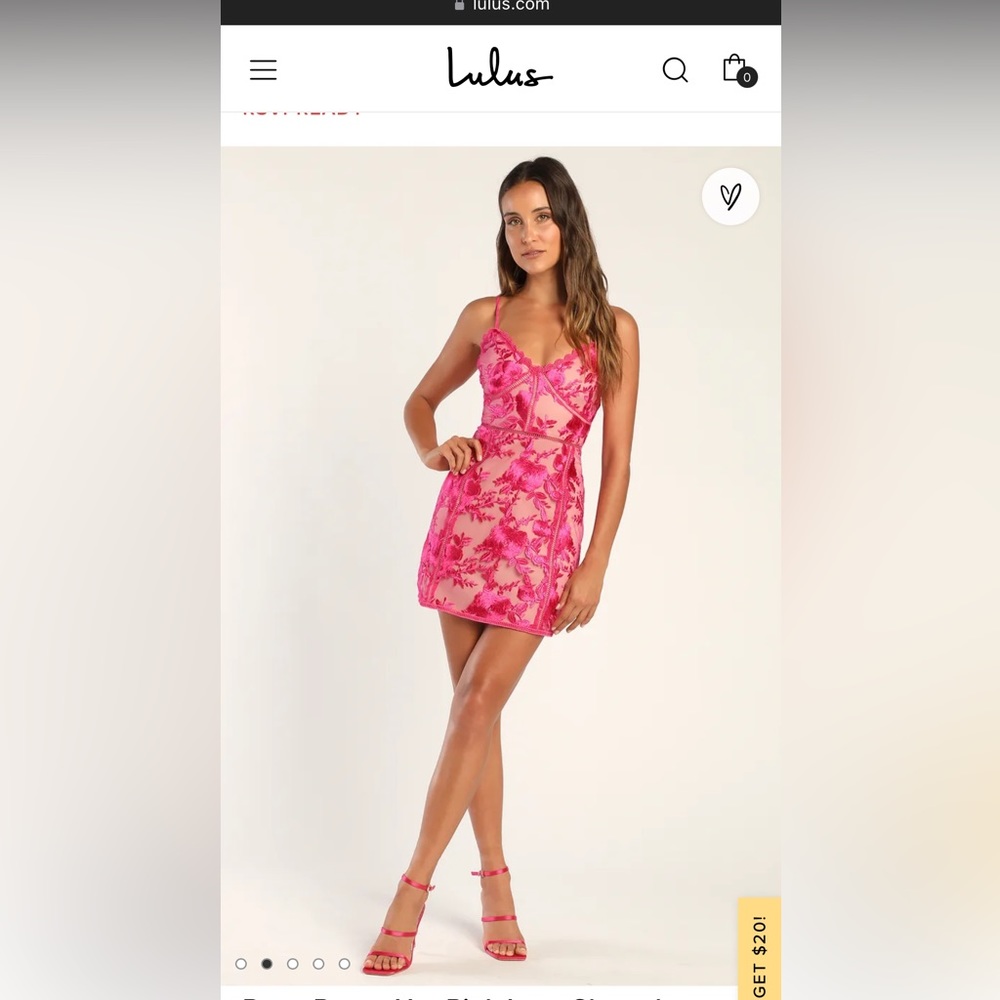 Party Pretty Hot Pink Lace Sleeveless Bodycon Mini Dress Size Small NWT